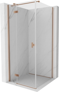 Mexen Mist-H T cabine de douche pivotante gauche 110 x 110 cm, transparent, cuivre brossé - 8A5T-110-110-65-00-L