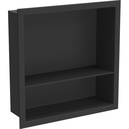 Mexen X-Wall-R étagère encastrée avec collerette et étagère 30 x 30 cm, noire - 1970303010S