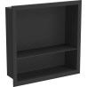 Mexen X-Wall-R étagère encastrée avec collerette et étagère 30 x 30 cm, noire - 1970303010S