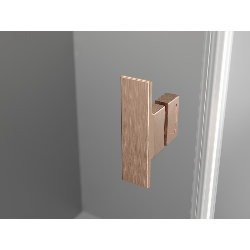 Mexen Mist-H T cabine de douche pivotante gauche 120 x 120 cm, transparent, cuivre brossé - 8A5T-120-120-65-00-L