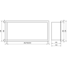 Mexen X-Wall-R étagère encastrée avec rebord 45 x 20 cm, inox - 1910452010