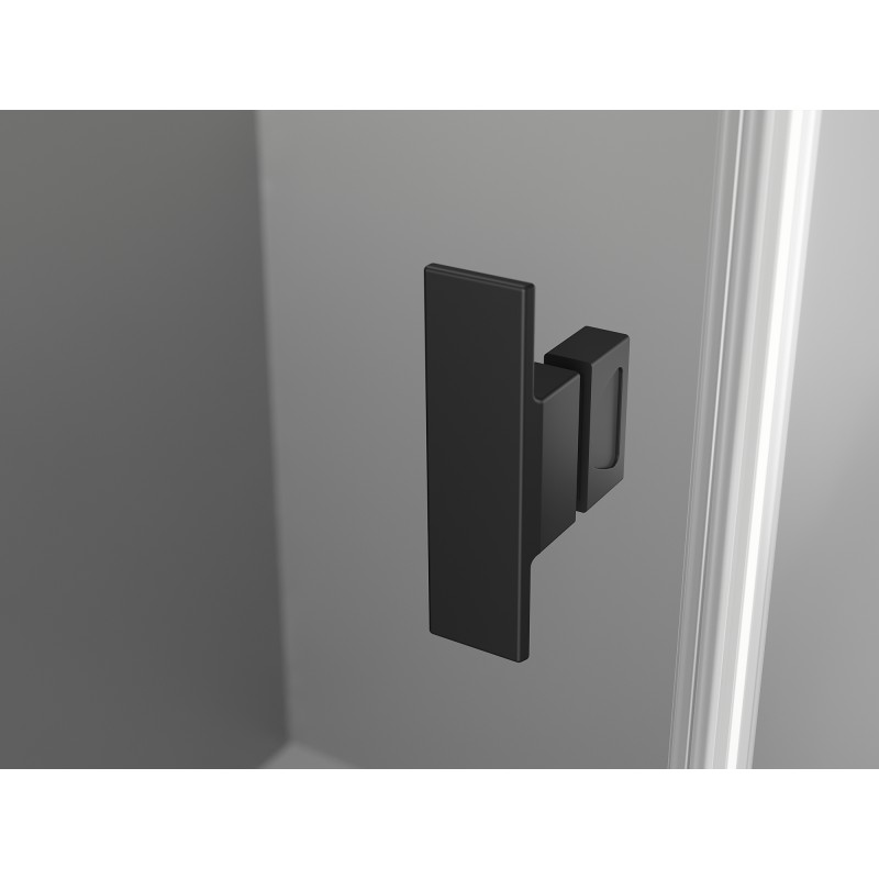 Mexen Mist-H T cabine de douche pivotante gauche 115 x 75 cm, transparent, noir - 8A5T-115-075-70-00-L