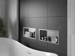 Mexen X-Wall-R étagère encastrée avec rebord 45 x 20 cm, inox - 1910452010