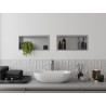Mexen X-Wall-R étagère encastrée avec collerette 45 x 20 cm, inox - 1910452010