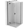 Mexen Mist-H T cabine de douche pivotante gauche 90 x 90 cm, transparente, noire - 8A5T-090-090-70-00-L