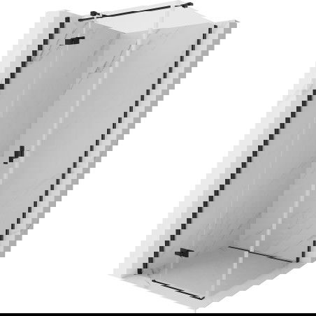 Mexen Mist-H T cabine de douche battante gauche 95 x 95 cm, transparent, noir - 8A5T-095-095-70-00-L