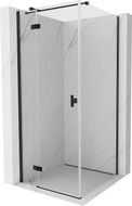 Mexen Mist-H T cabine de douche battante gauche 95 x 95 cm, transparent, noir - 8A5T-095-095-70-00-L