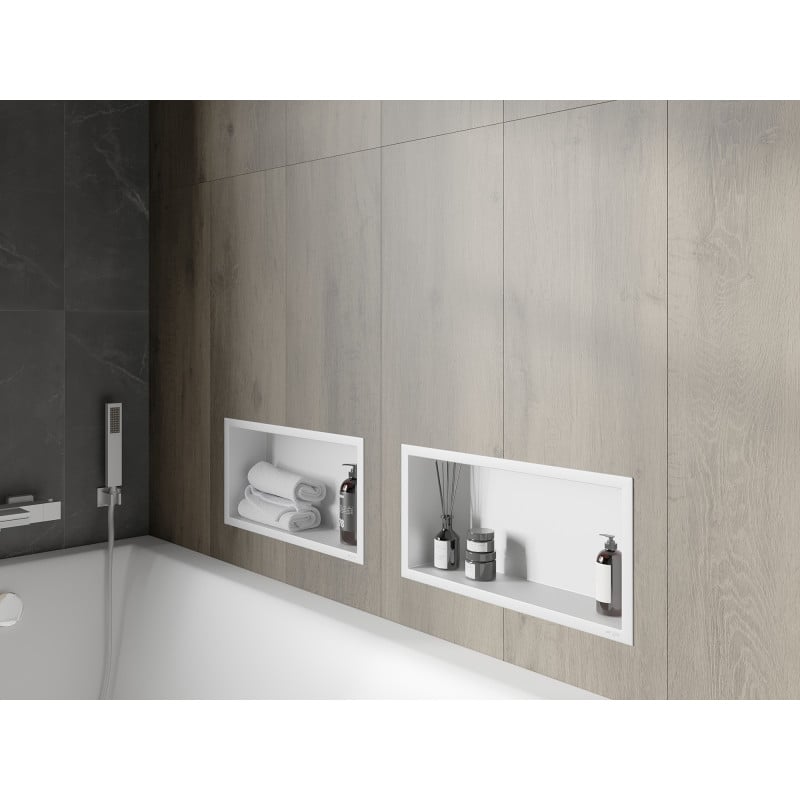Mexen X-Wall-R étagère encastrée avec rebord 45 x 20 cm, blanche - 1920452010