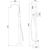Mexen Veda robinet de baignoire autoportant, or - 75433-50