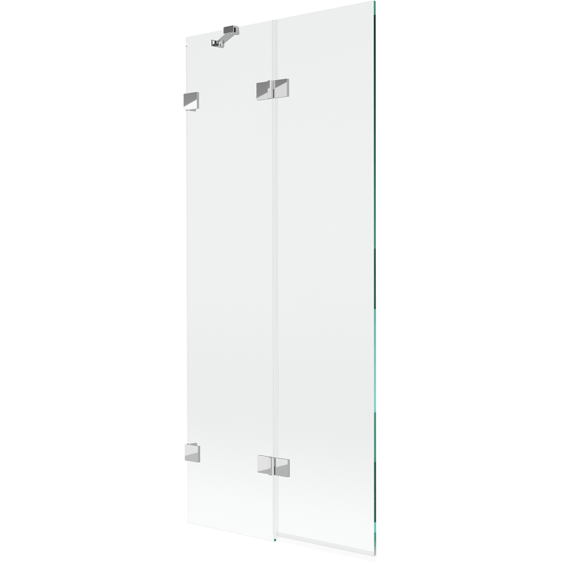 Mexen Lunar paroi de baignoire 2 volets gauche 80 x 150 cm, transparent, chrome - 897-080-100-01-00-L