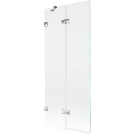 Mexen Lunar paroi de baignoire 2 volets gauche 80 x 150 cm, transparent, chrome - 897-080-100-01-00-L