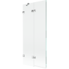 Mexen Lunar paroi de baignoire 2 volets gauche 80 x 150 cm, transparent, chrome - 897-080-100-01-00-L