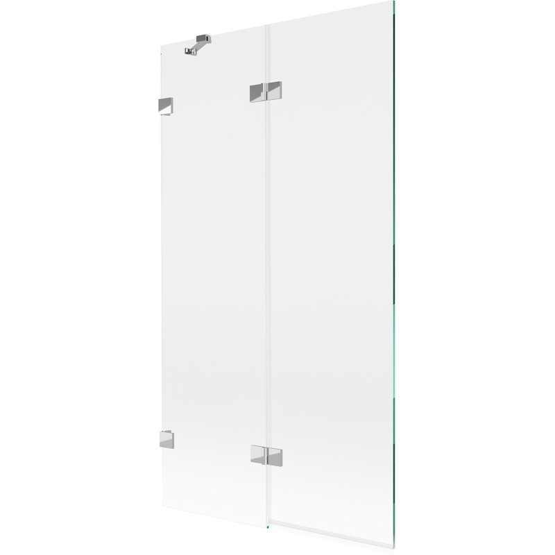 Mexen Lunar pare-douche de bain à 2 volets gauche 100 x 150 cm, transparent, chrome - 897-100-100-01-00-L
