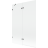 Mexen Lunar pare-douche 2 volets gauche 120 x 150 cm, transparent, chrome - 897-120-100-01-00-L