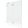 Mexen Lunar pare-douche 2 volets gauche 130 x 150 cm, transparent, chrome - 897-130-100-01-00-L