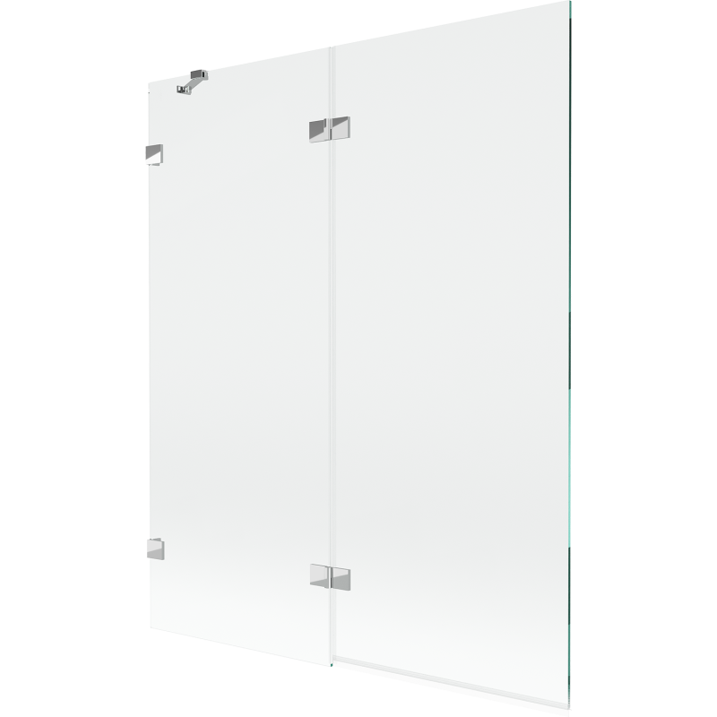 Mexen Lunar paroi de baignoire 2 volets gauche 140 x 150 cm, transparent, chrome - 897-140-100-01-00-L