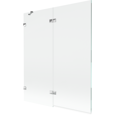 Mexen Lunar paroi de baignoire 2 volets gauche 140 x 150 cm, transparent, chrome - 897-140-100-01-00-L