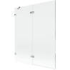 Mexen Lunar paroi de baignoire 2 volets gauche 140 x 150 cm, transparent, chrome - 897-140-100-01-00-L