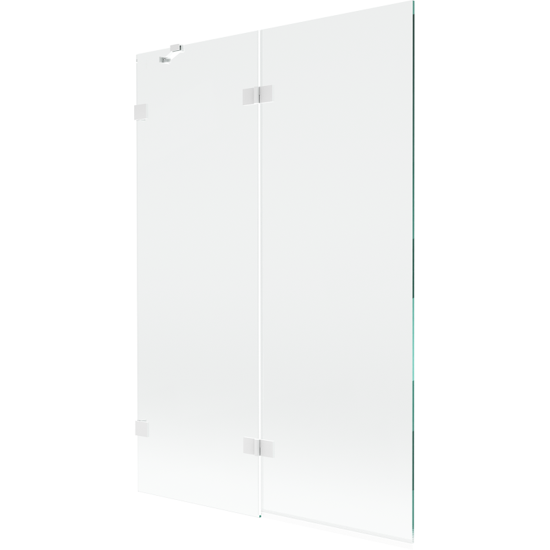 Mexen Lunar pare-douche à deux volets gauche 120 x 150 cm, transparent, blanc - 897-120-100-20-00-L