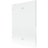 Mexen Lunar pare-douche à deux volets gauche 120 x 150 cm, transparent, blanc - 897-120-100-20-00-L