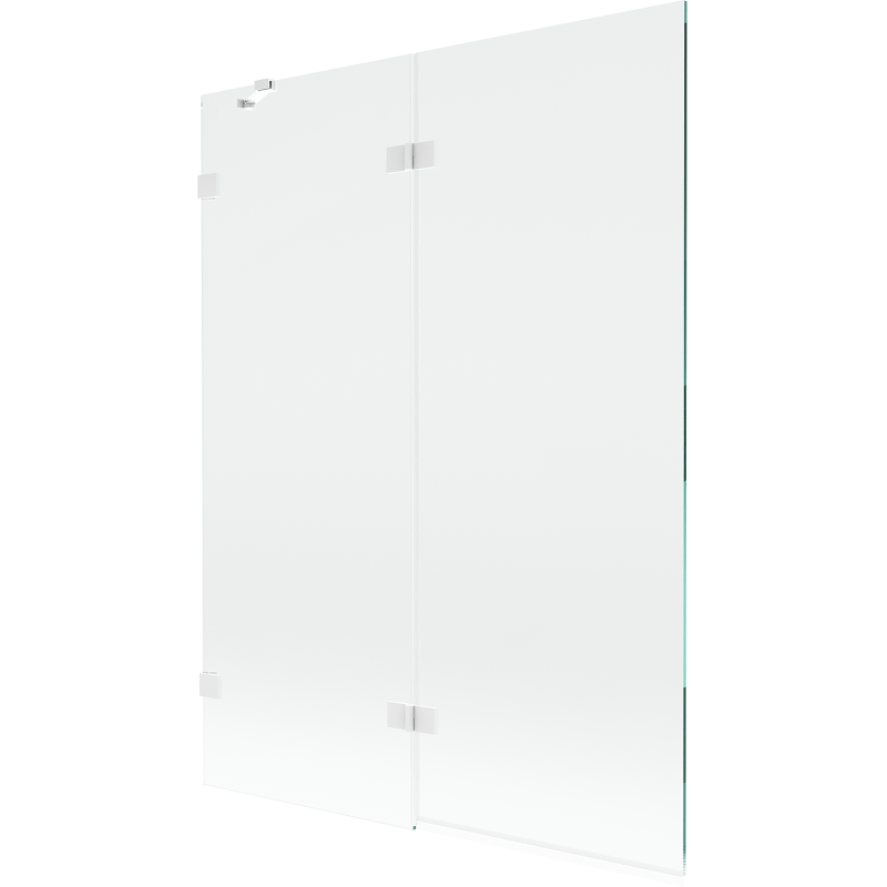 Mexen Lunar paroi de douche à 2 volets gauche 130 x 150 cm, transparent, blanc - 897-130-100-20-00-L