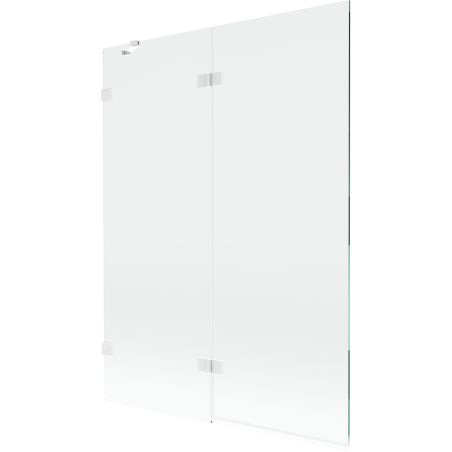 Mexen Lunar paroi de douche 2 volets gauche 130 x 150 cm, transparent, blanc - 897-130-100-20-00-L