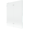 Mexen Lunar paroi de douche 2 volets gauche 130 x 150 cm, transparent, blanc - 897-130-100-20-00-L