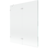 Paroi de baignoire 2 volets gauche 140 x 150 cm, transparent, blanc - 897-140-100-20-00-L