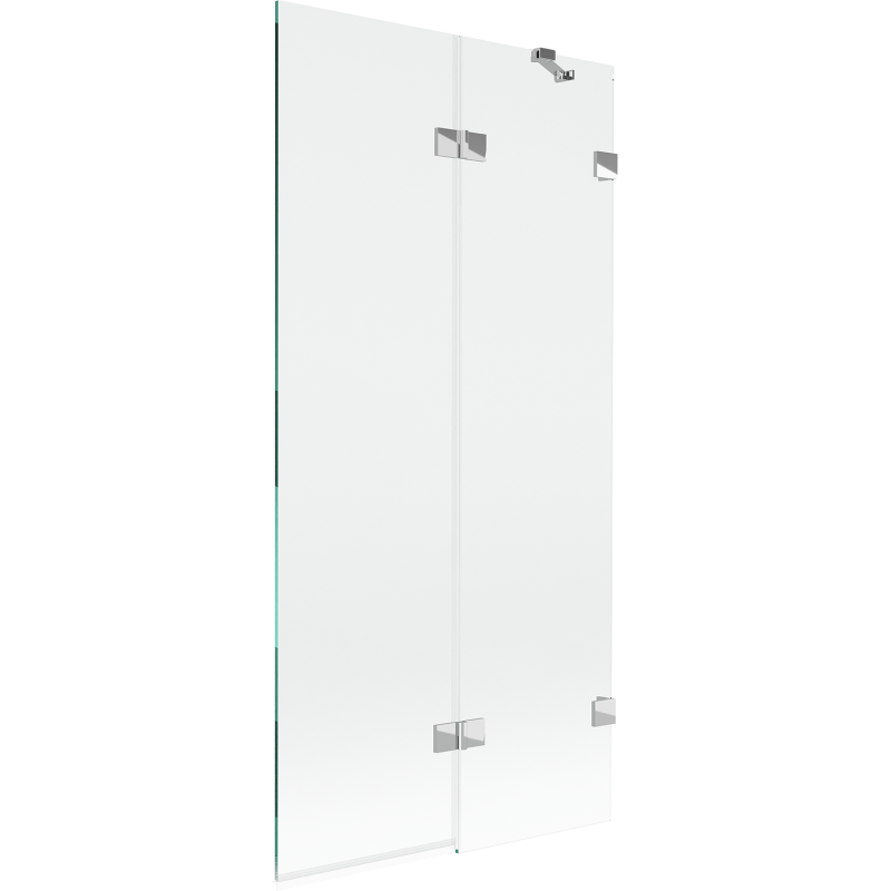 Mexen Lunar pare-douche de bain 2 volets à droite 90 x 150 cm, transparent, chrome - 897-090-100-01-00-P