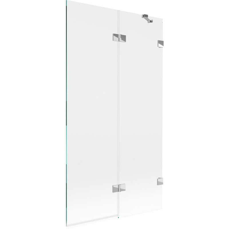 Mexen Lunar pare-douche 2 volets droit 100 x 150 cm, transparent, chromé - 897-100-100-01-00-P
