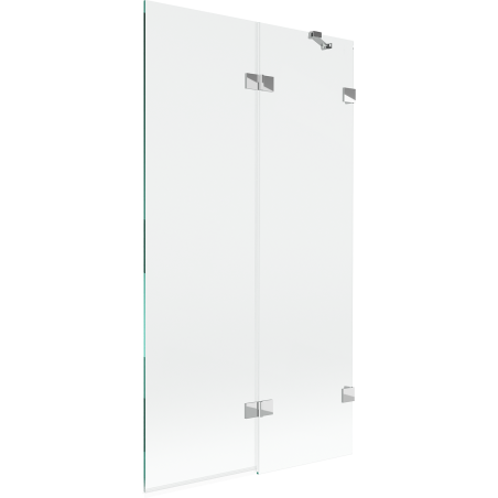 Mexen Lunar paroi de baignoire à 2 volets droite 100 x 150 cm, transparent, chrome - 897-100-100-01-00-P