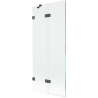 Mexen Lunar paroi de douche 2 volets gauche 80 x 150 cm, transparent, gris gun brossé - 897-080-100-66-00-L