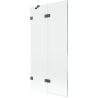 Mexen Lunar pare-douche 2 volets gauche 90 x 150 cm, transparent, gris canon brossé - 897-090-100-66-00-L