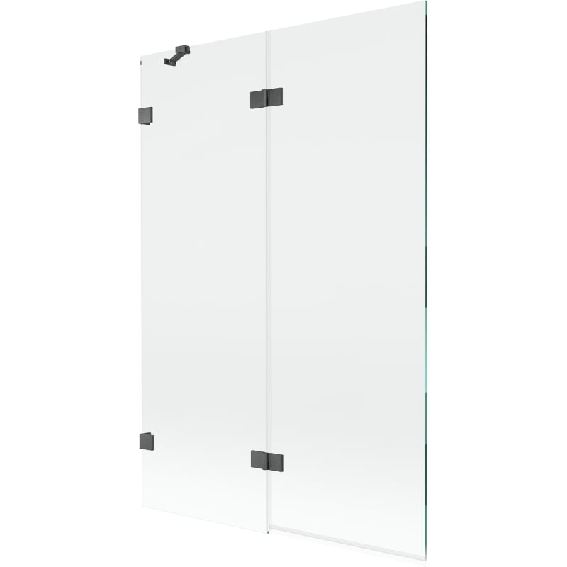 Mexen Lunar paroi de baignoire à 2 volets gauche 120 x 150 cm, transparent, gris pistolet brossé - 897-120-100-66-00-L