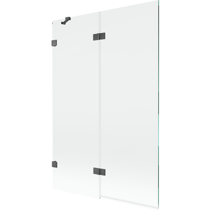 Paroi de douche Mexen Lunar à 2 volets gauche 120 x 150 cm, transparent, gris canon brossé - 897-120-100-66-00-L