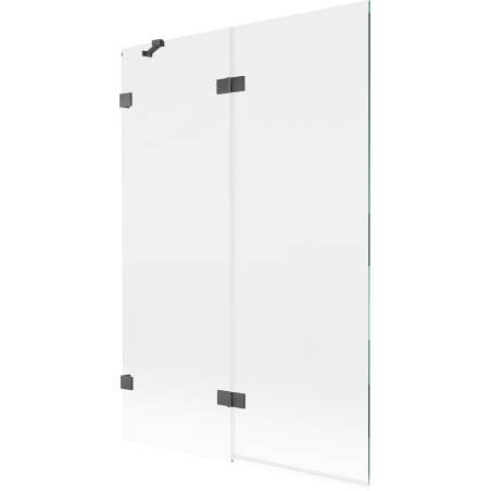 Paroi de douche Mexen Lunar à 2 volets gauche 120 x 150 cm, transparent, gris canon brossé - 897-120-100-66-00-L