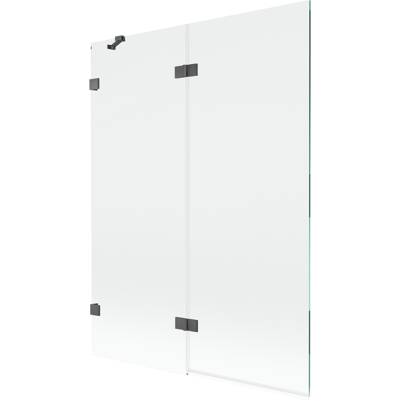 Mexen Lunar pare-douche 2 volets gauche 130 x 150 cm, transparent, gris canon brossé - 897-130-100-66-00-L