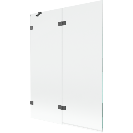 Mexen Lunar paroi de baignoire pliante 2 volets gauche 130 x 150 cm, transparent, gris canon brossé - 897-130-100-66-00-L