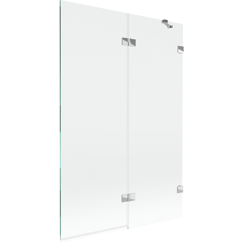 Paroi de baignoire Mexen Lunar 2 volets droite 120 x 150 cm, transparent, chrome - 897-120-100-01-00-P