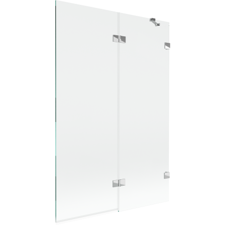 Paroi de baignoire Mexen Lunar 2 volets droite 120 x 150 cm, transparent, chrome - 897-120-100-01-00-P