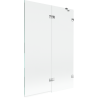 Mexen Lunar pare-douche à 2 volets droit 120 x 150 cm, transparent, chromé - 897-120-100-01-00-P