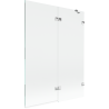 Mexen Lunar paroi de baignoire 2 panneaux droit 130 x 150 cm, transparent, chrome - 897-130-100-01-00-P