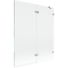Mexen Lunar paroi de baignoire à 2 volets droite 140 x 150 cm, transparent, chrome - 897-140-100-01-00-P