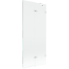 Mexen Lunar pare-douche à 2 volets droit 80 x 150 cm, transparent, blanc - 897-080-100-20-00-P