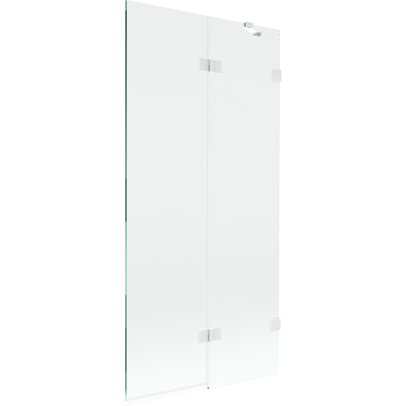 Mexen Lunar pare-douche 2 panneaux droit 90 x 150 cm, transparent, blanc - 897-090-100-20-00-P