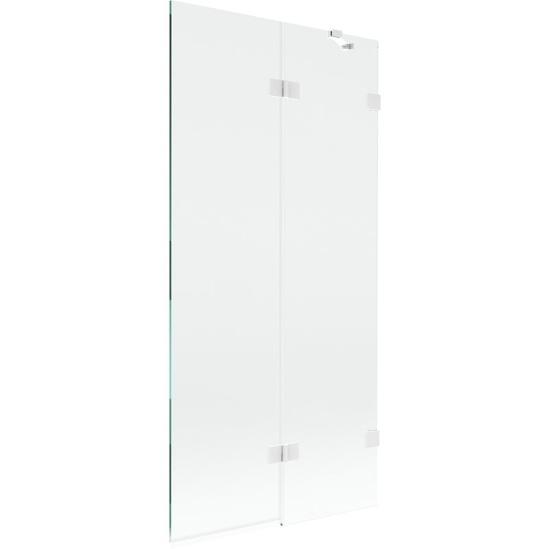 Mexen Lunar paroi de douche 2 volets droite 90 x 150 cm, transparent, blanc - 897-090-100-20-00-P
