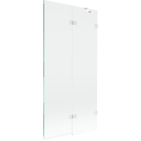 Mexen Lunar paroi de douche 2 volets droite 90 x 150 cm, transparent, blanc - 897-090-100-20-00-P