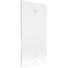 Mexen Lunar pare-douche 2 panneaux droit 90 x 150 cm, transparent, blanc - 897-090-100-20-00-P