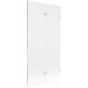 Mexen Lunar paroi de douche 2 volets droite 90 x 150 cm, transparent, blanc - 897-090-100-20-00-P