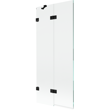 Mexen Lunar pare-douche à 2 volets gauche 80 x 150 cm, transparent, noir - 897-080-100-70-00-L